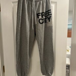 Size small Free City Grey sweatpants in excellent condition. No stains or tears.